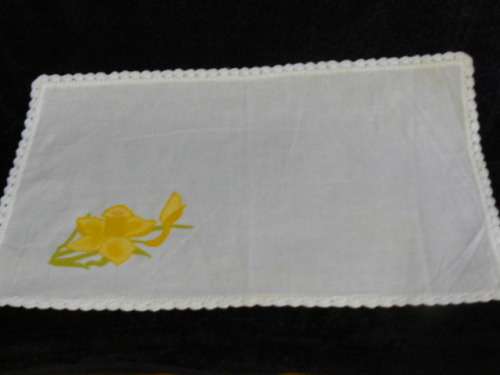 COTTON HAND PAINTED TRAY CLOTH