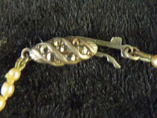 FOUX PEARL NECKLACE STAMPED STERLING 46 CM REDUCED !@!@!@!