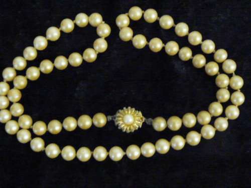 FOUX PEARL NECKLACE 64 CM