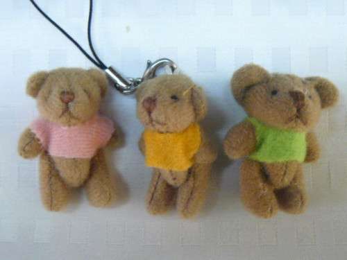 MINIATURE TEDDYS X 3 MOVE ARMS AND LEGS