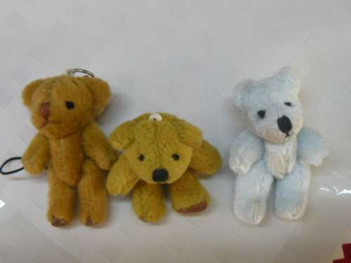 3 X MINIATURE TEDDYS MOVE ARMS AND LEGS