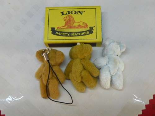 3 X MINIATURE TEDDYS MOVE ARMS AND LEGS
