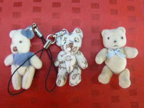 3 X MINIATURE TEDDYS CUTE