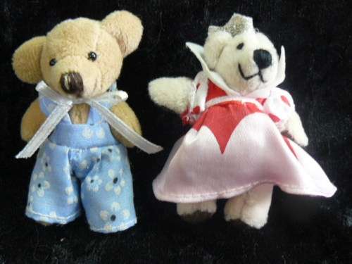 MINIATURE TEDDYS x 2