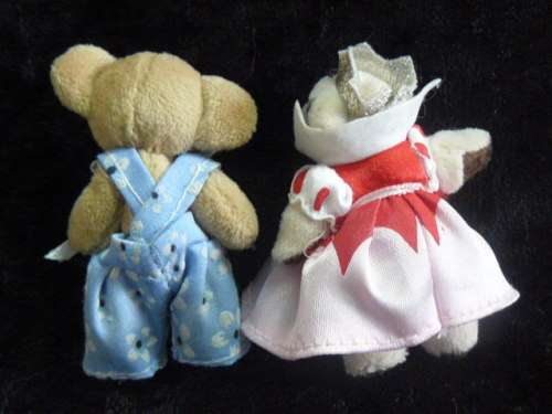 MINIATURE TEDDYS x 2