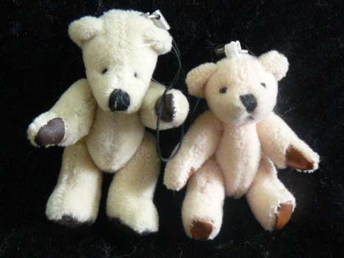 2 X MINIATURE TEDDYS MOVABLE LIMBS