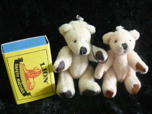 2 X MINIATURE TEDDYS MOVABLE LIMBS