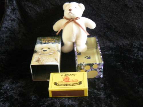 TINY TEDDY BEAR IN TIN