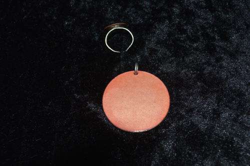 Hip enamel glazzed pendant and adjustable matching ring