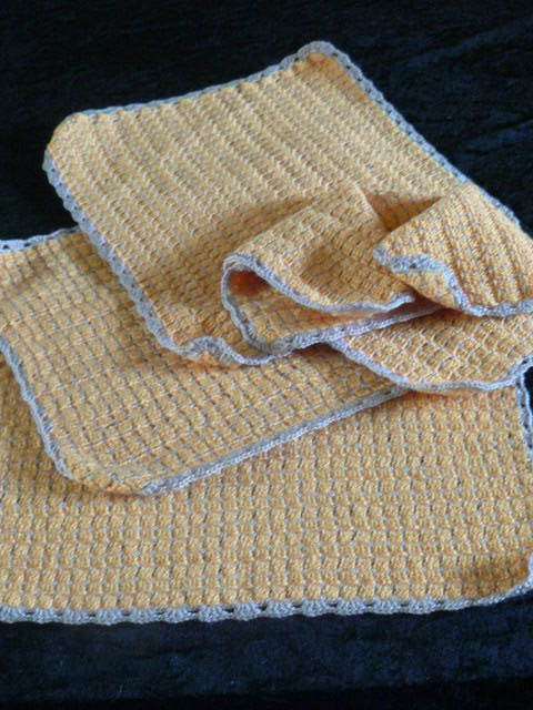 4 X HAND CROCHETED DOILIES OR PLACE MATS