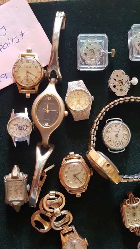 Lot of all mixed watches and movements buren oris cyma rotary