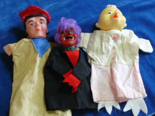 VINTAGE HAND PUPPETS X 3