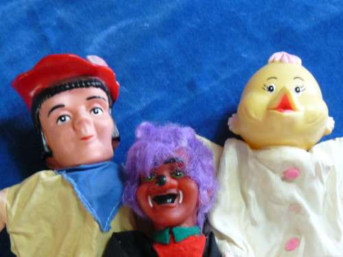 VINTAGE HAND PUPPETS X 3
