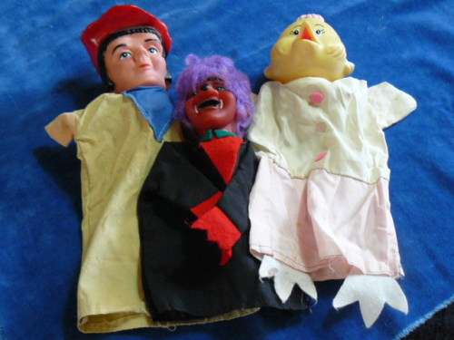 VINTAGE HAND PUPPETS X 3
