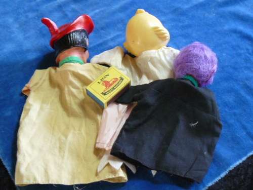 VINTAGE HAND PUPPETS X 3