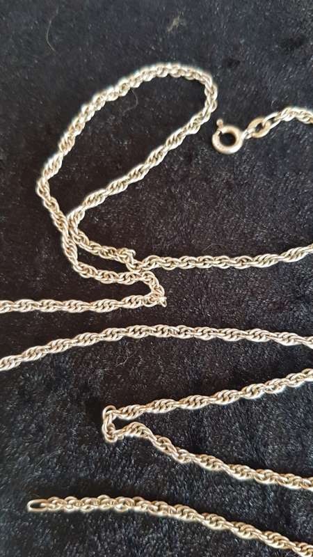 Very long 75cm rope chain 925 silver