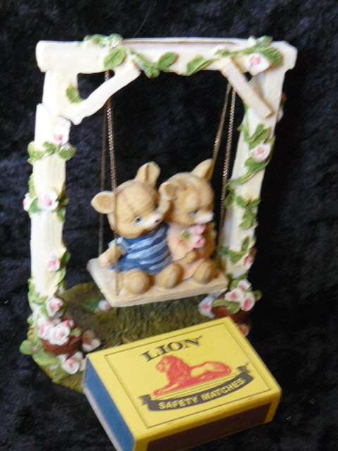 BEARS ON SWING for fairy garden