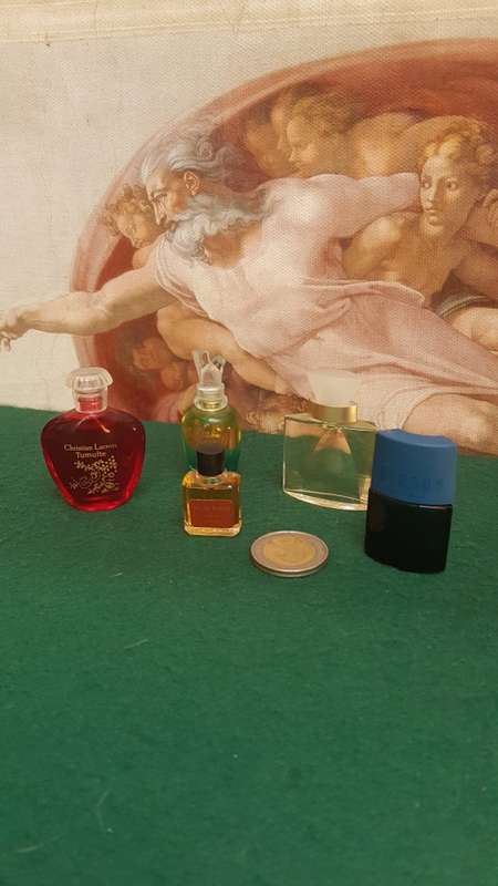 Miniature refillable glass perfume bottles 4x full