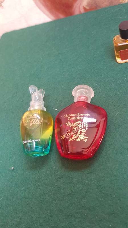 Miniature refillable glass perfume bottles 4x full