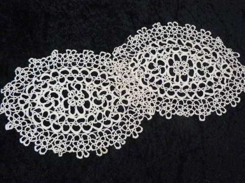 2 X TATTING DOILIES