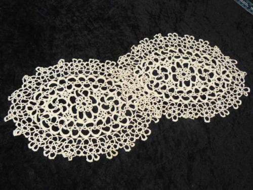 2 X TATTING DOILIES