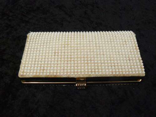 Stunning made in England BEADDED CLUTCH BAG VINTAGE