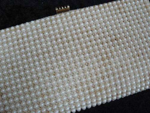 Stunning made in England BEADDED CLUTCH BAG VINTAGE
