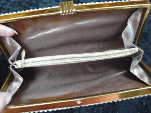 Stunning made in England BEADDED CLUTCH BAG VINTAGE