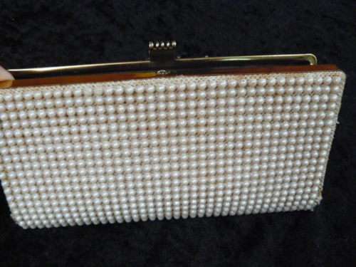 Stunning made in England BEADDED CLUTCH BAG VINTAGE