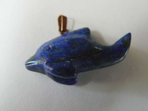 SEMI PRECIOUS STONE DOLPHIN PENDANT