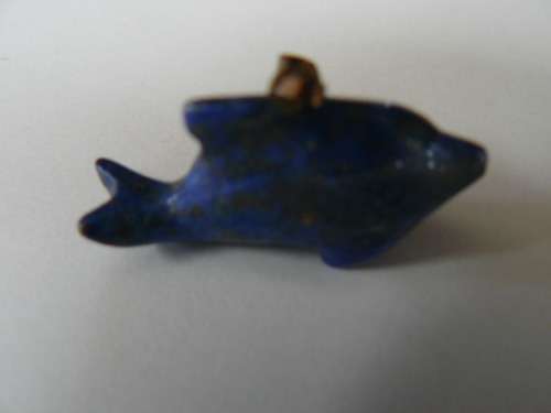 SEMI PRECIOUS STONE DOLPHIN PENDANT