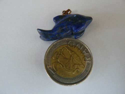 SEMI PRECIOUS STONE DOLPHIN PENDANT