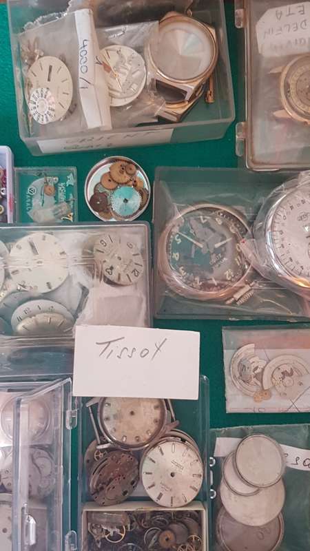 one large draw full of assorted watch spares as per pictures Lovely lot !!!!!!!