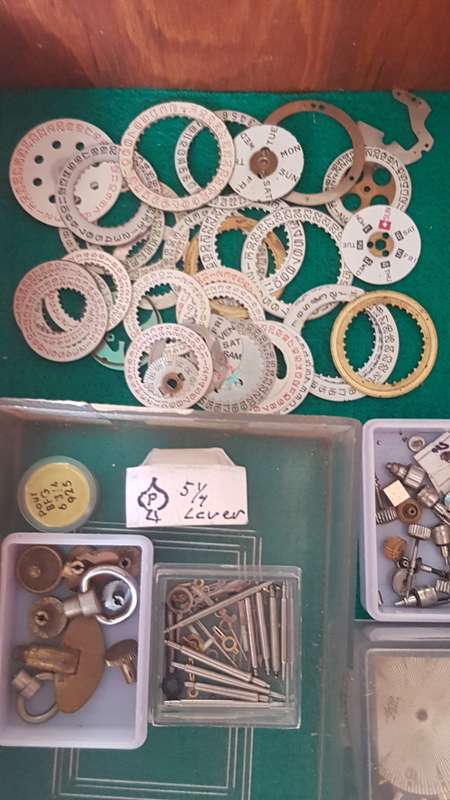 one large draw full of assorted watch spares as per pictures Lovely lot !!!!!!!