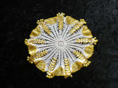 VINTAGE COTTON CROCHERED BEADDED JUG COVER STUNNING