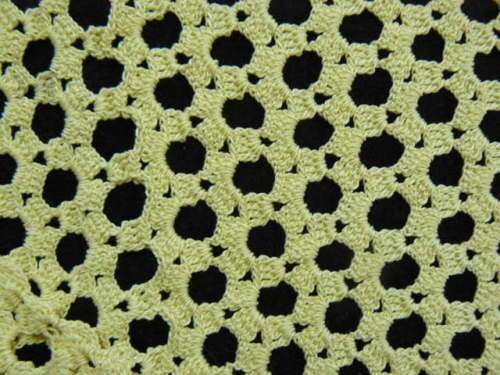 VINTAGE HAND CROCHETED TABLE RUNNER