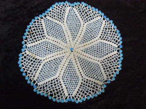 JUG COVER HAND CROCHETED AND BEADDED 18.5 CM