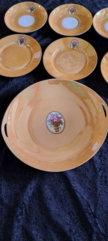 Beautiful TK Thuny Czechoslovakia luster ware coffee set