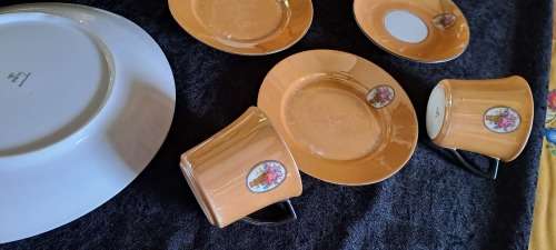 Beautiful TK Thuny Czechoslovakia luster ware coffee set