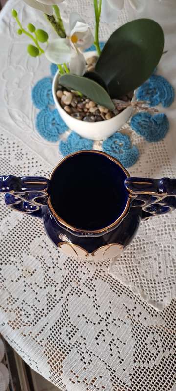 Cobalt Blue Alcobaca Vase 20cm Tall