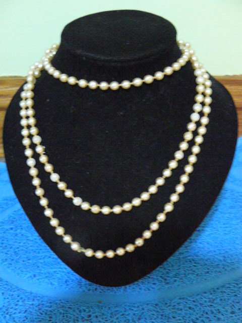FOUX PEARL SINGLE STRAND NECKLACE 136 CM