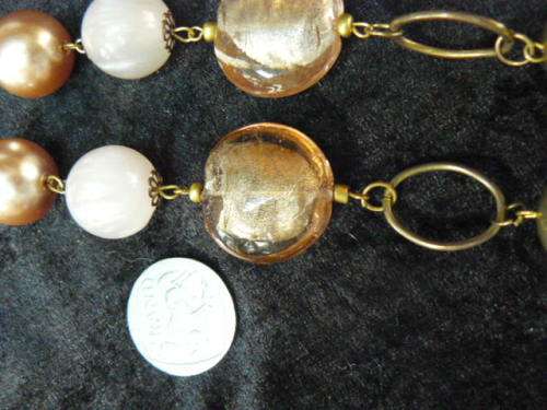 CHUNCKY FASHION NECKLACE 82 CM AND STRETCH BANGLE
