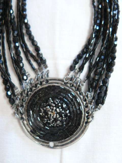 9 STRAND FASHION NECKLACE WITH PENDANT