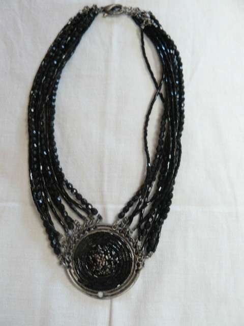 9 STRAND FASHION NECKLACE WITH PENDANT