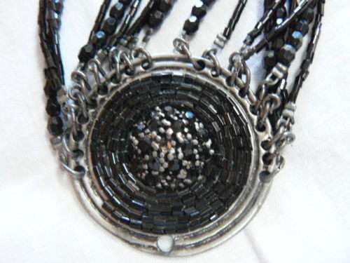 9 STRAND FASHION NECKLACE WITH PENDANT