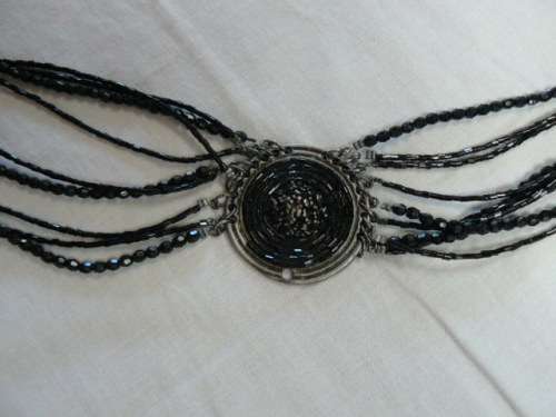 9 STRAND FASHION NECKLACE WITH PENDANT