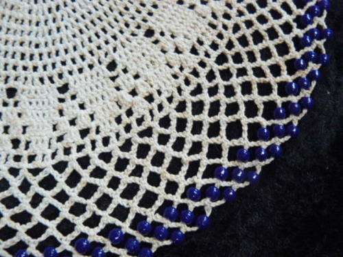 JUG COVER VINTAGE COTTON BESDDED 24 CM