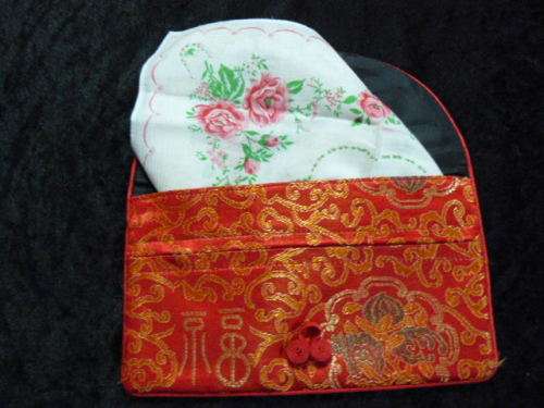 COTTON HANKIE AND CLUTCH OR MAKE UP BAG