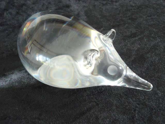 PAPER WEIGHT GLASS MOUSE
