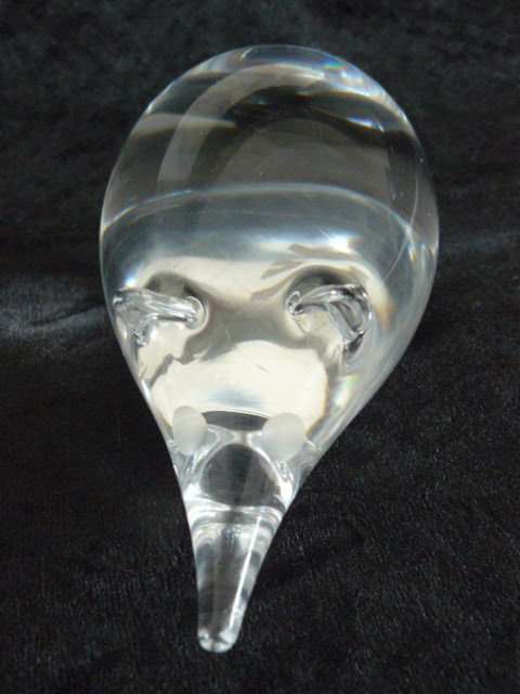 PAPER WEIGHT GLASS MOUSE